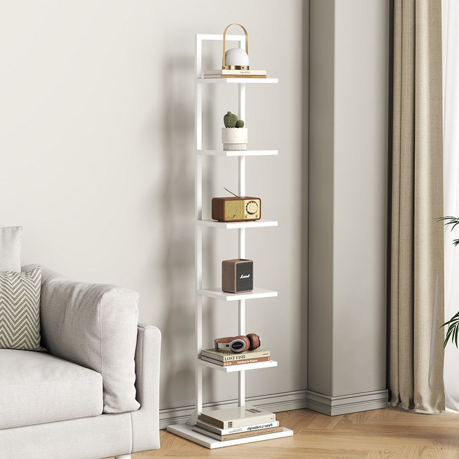 소하임 인테리어 스탠딩 선반, 올화이트, 6단