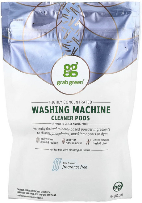 그랩그린 세탁기 세정제 캡슐 무향 354g GGR-00799