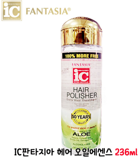 환타지아 IC헤어폴리셔 알로에 오일에센스 236ml 1개 미국 헤어오일