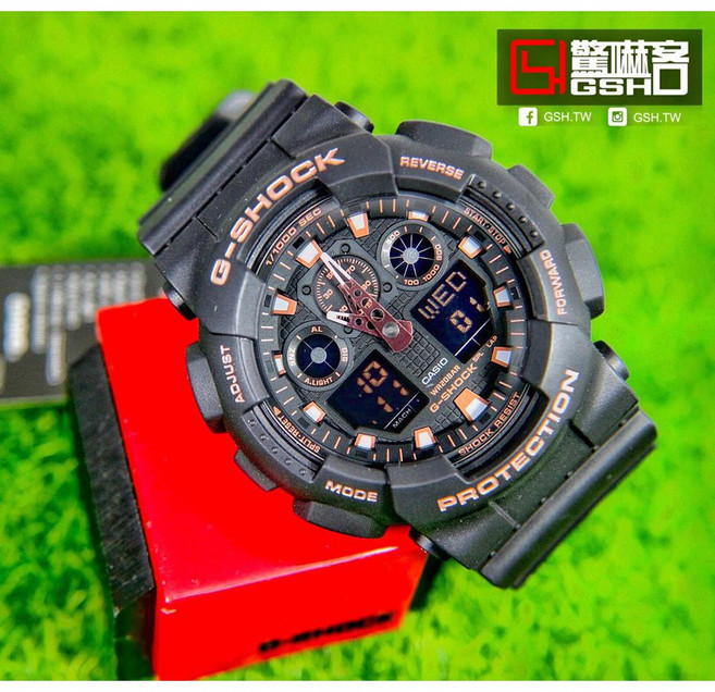 G-SHOCK 街頭時尚設計休閒錶 玫瑰金 GA-100GBX-1A4