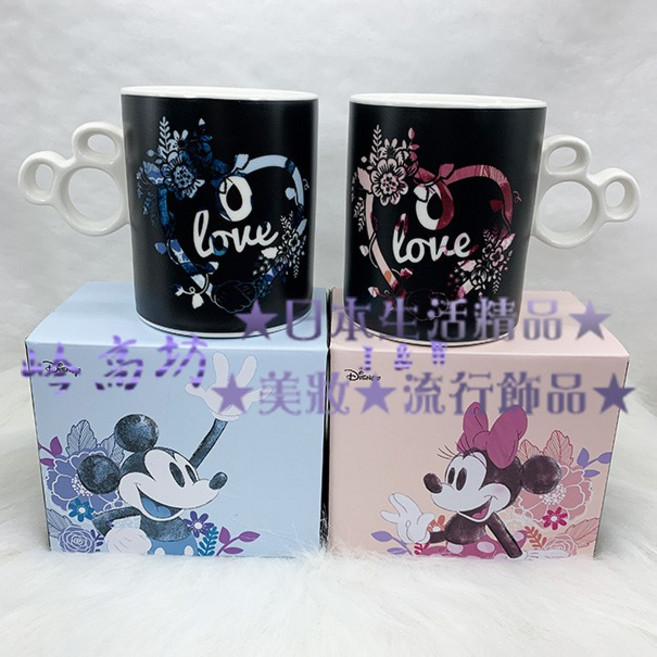 日本迪士尼 Disney 正版授權變色馬克杯 熱水感溫咖啡杯, 1個, 藍色米奇, 藍色米奇