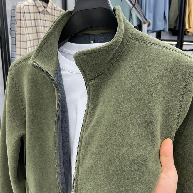 COSYEVNO 오플리스 후드 남성 하이넥 집업 점퍼 도톰한 보온 플리스 자켓