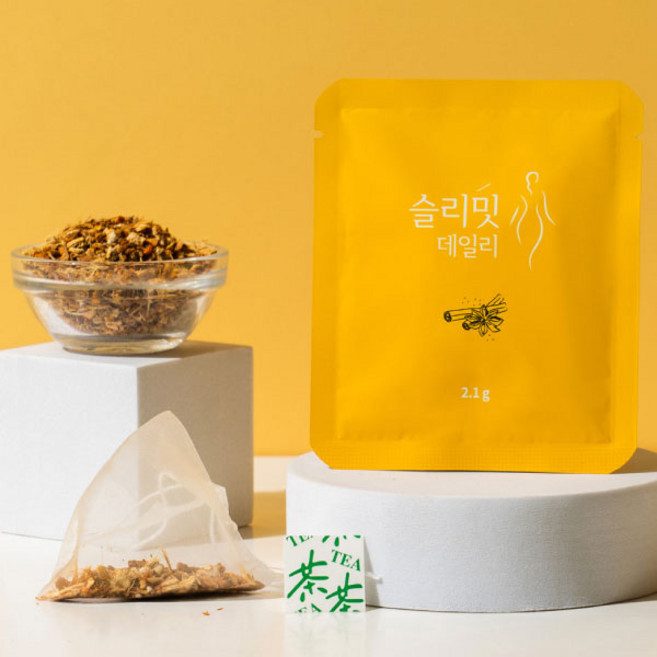 [가비티 감비차] 슬리밋데일리 40대50대 여성추천 한방차 | 무료 체중관리 피드백, 2.1mg, 30개입, 1개