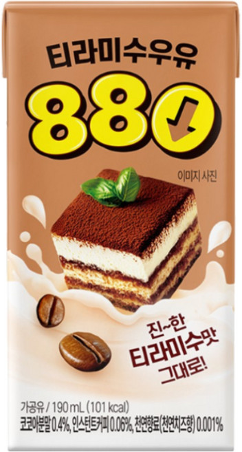 880 티라미수우유, 24개, 190ml