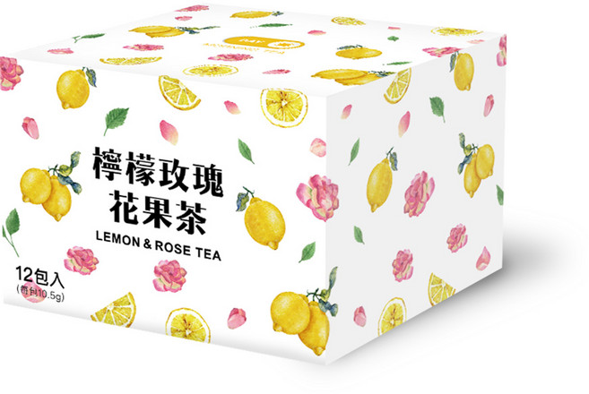 MORNING-TEA 檸檬玫瑰花果茶, 10.5g, 3個, 12個裝