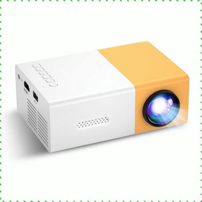 영화관미니 휴대용 프로젝터 yg300미니 미니빔 다기능 설비 설치가 간편하다, 황백, 유럽