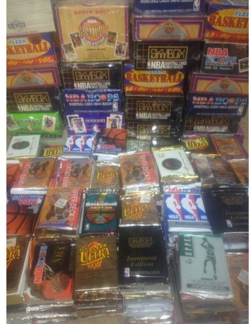 nba 트레이딩 카드 오래된 밀봉 왁스 팩에 담긴 빈티지 NBA 농구 100장 - 마이클 조던 찰스 바클리 매직 존슨 래리 버드와 같은 선수가 포함된 새 수집가에게 적합합니다!, 1개