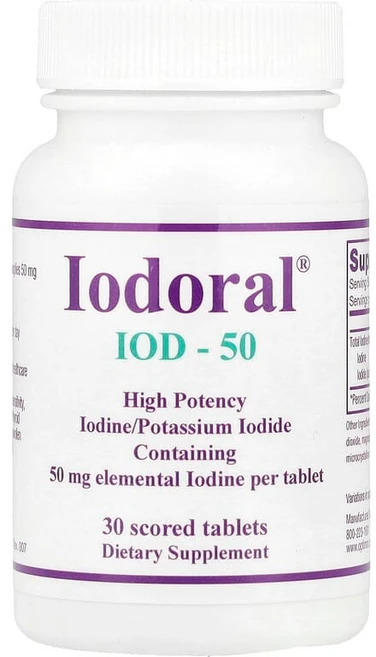 옵티목스 아이오도랄 IOD-50 50mg 30정, 2개 - 쿠팡