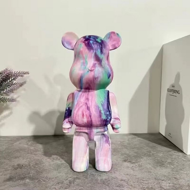 리틀보트 오브제 베어브릭 세라믹 저금통 장식품, 핑크스타#24