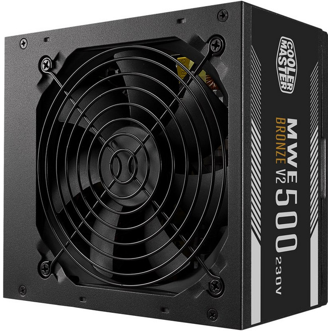 쿨러마스터 MWE 500 BRONZE V2 230V ATX PC 파워 서플라이/정격 500W/80 PLUS 브론즈 등급 인증/저소음 쿨링팬/5가지 보호 회로 내장, 상세페이지 참조, 1개