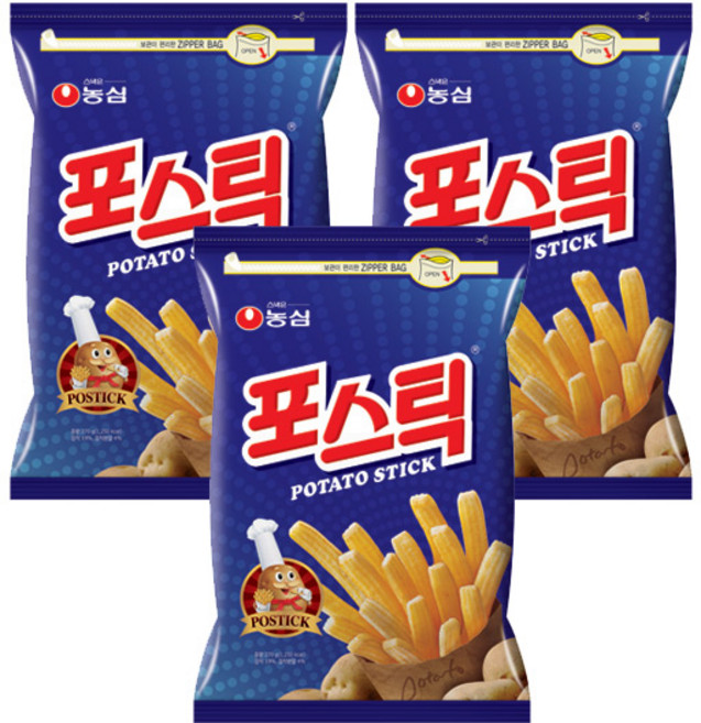 농심 포스틱 대용량, 280g, 3개
