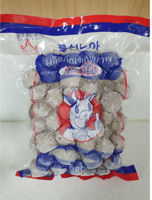 태국소세지 룩신느아 냉동소고기 수제미트볼 완자 beep meat ball 구구쯔, 5개, 800g