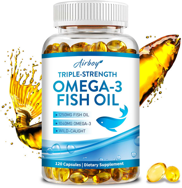 Airboy 三倍強度 Omega-3 魚油, 60組