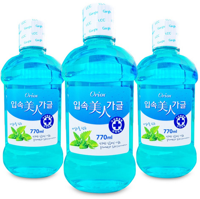 오릭스 입속미인 가글 1박스 (770ml), 3개, 770ml