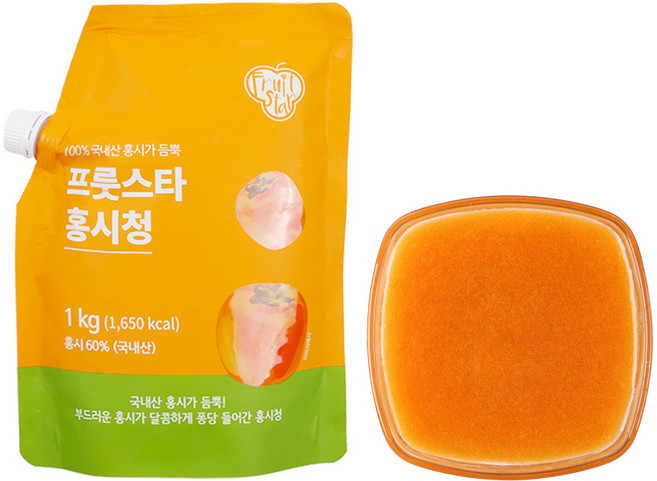 [딜라잇가든] 프룻스타 홍시청_1kg x 3팩, 3개