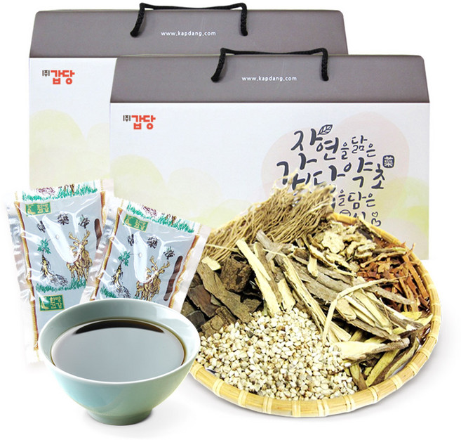 갑당약초 효자차 110ml X 30팩 우슬 홍화씨 두충 오가피 백출 함유, 2개