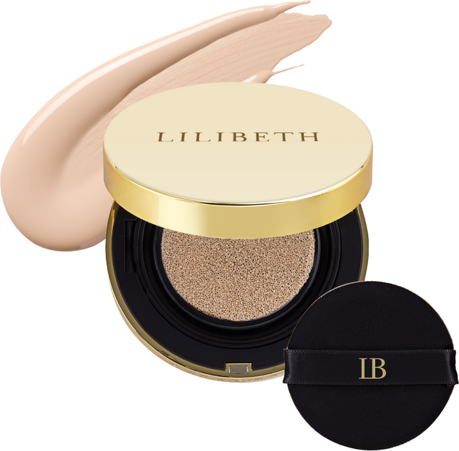 릴리베스 퍼펙트 피팅 풀커버리지 파운데이션 쿠션 팩트 물광 커버력 지속력, 21호 로지 아이보리, 1개