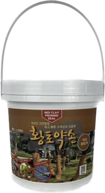 황토약손 퍼티(진회색) 1L 수목보호제 나무도포제 상처치료제 천연 황토 락발삼 톱신페스트 연고, 진회색, 1개