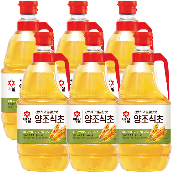 백설 양조식초, 1.8L, 6개