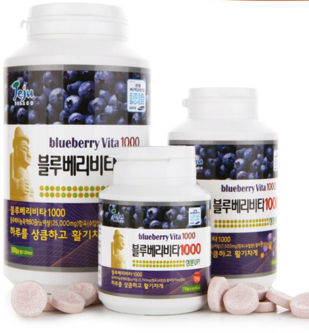 [탐라식품] 블루베리 비타1000 Blueberry Vita 1000, 150g, 1개