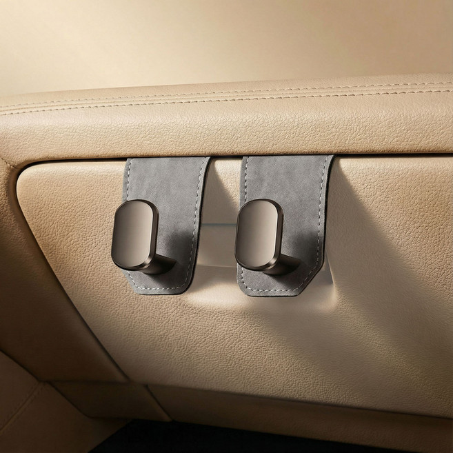 픽바이슈 자동차 차량 글러브박스 조수석 후크 걸이, 회색-더블, 1개