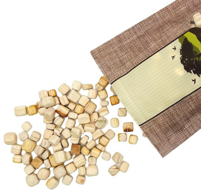 국산 편백나무 우드큐브 500g 입질 풋토이 장난감, 1개