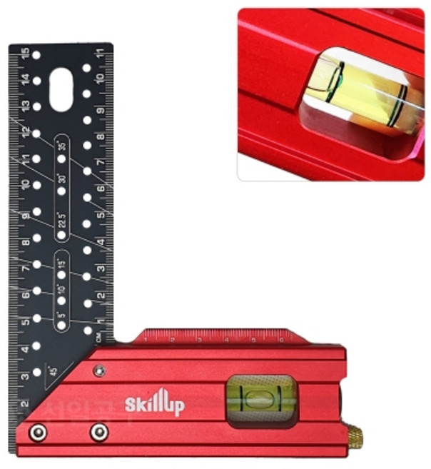 [제이스샷] 스킬업 알루미니움 합금 멀티 직각자, 1개