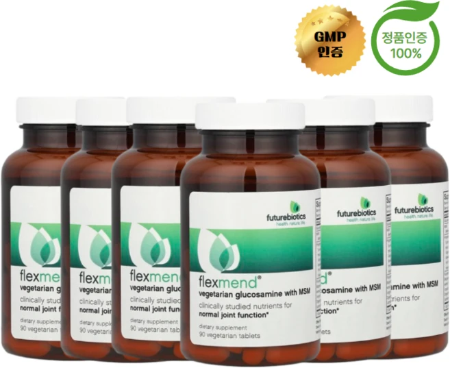퓨처바이오틱스 6개X 글루코사민 콘드로이친 MSM 식물성 90정, 6개 - 쿠팡