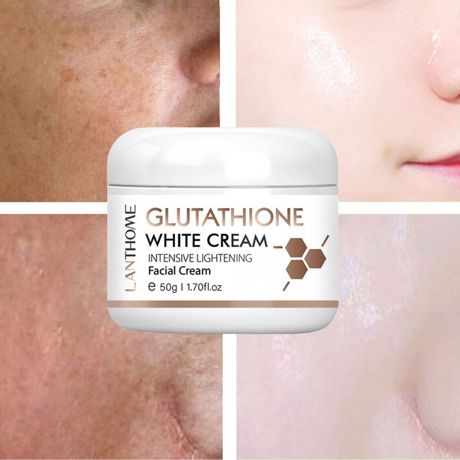 [본토출하] LANTHOME 미백크림 검버섯 글루타치온 크림 멀티케어 기미 잡티 크림, 50g, 2개