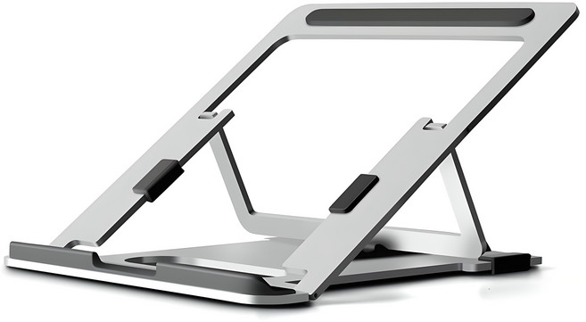 소이믹스 알루미늄 각도조절 노트북 맥북 거치대 SOME1X, 실버, 1개