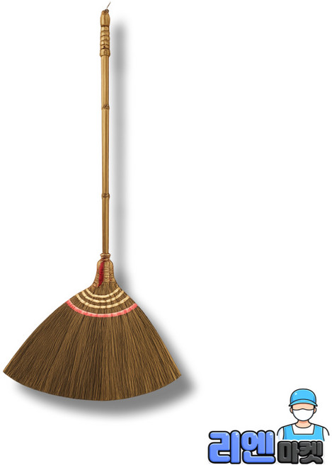 대나무갈대비 수수비 빗자루 쓰레받기 도로비 청소, 1개