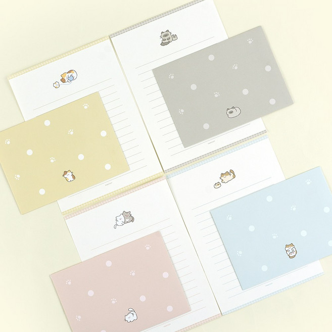 마이 냥냥 편지지 4종 2개씩 8개 1세트, 1개