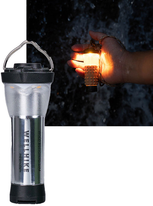 BP 제로 캠핑 랜턴 조명 손전등, 블랙, 1개