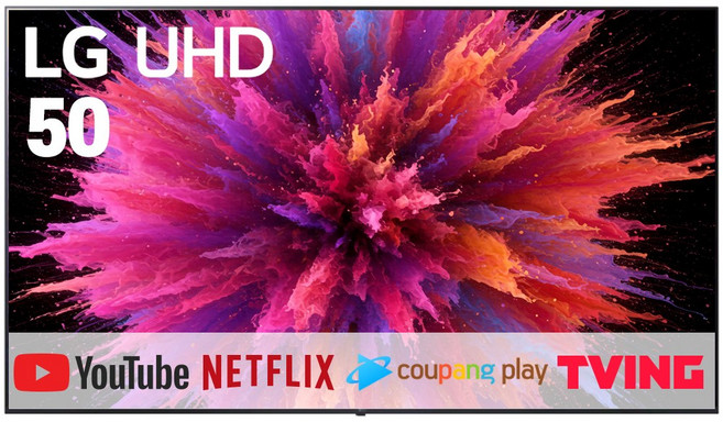 LG전자 50인치(125cm) 25년형 울트라HD UHD 4K 스마트 LED TV OTT 어플 스마트폰 미러링 50UA7700, 방문설치, 스탠드형