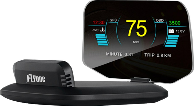 FLYone 汽車抬頭顯示器 OBD2/GPS 雙系統, 1套