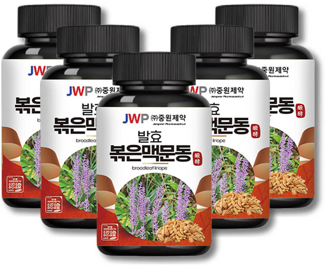 중원제약 발효 맥문동환 기침 기관지 목건강 볶은맥문동 특허발효공법, 100g, 5개