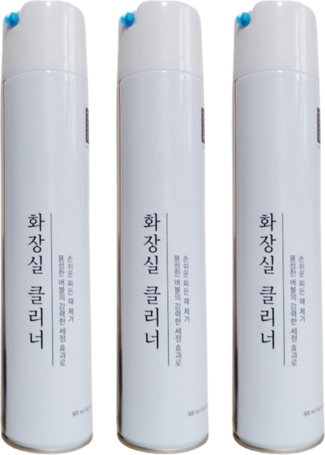 청소신 화장실 클리너 욕실 변기 욕조 타일 찌든때 물때 세제 세정제 샘플 증정 [구성확인], 3개, 500ml