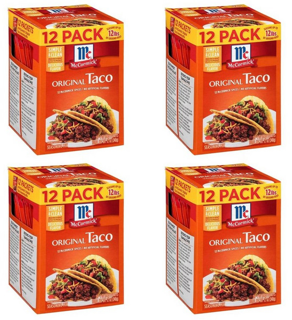 맥코믹 오리지널 타코 시즈닝 믹스, 340g, 4개