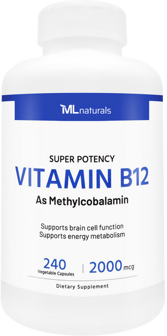 [미국번개배송] 착한명품 마이라이프 내추럴스 비타민 B12 (메틸코발라민) 2000 mcg, 1개, 240정
