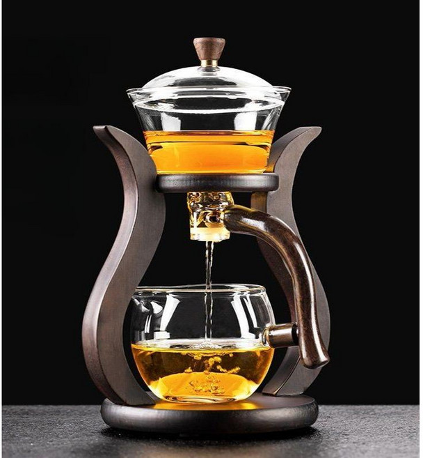 원터치 유리개완 자석 반자동 다도세트 차포트 차추출 티메이커 마그네틱, 1개