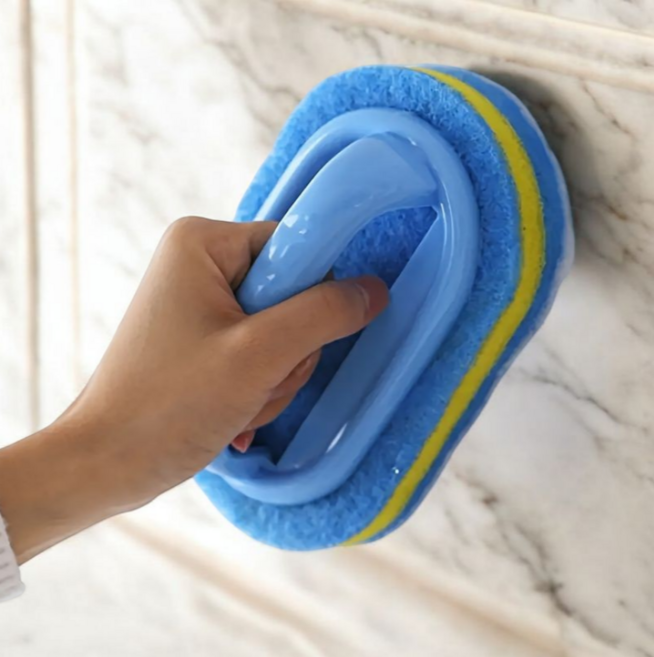 다용도 매직 청소 스펀지 강력 오염 제거 욕실 타일 세라믹 유리 클리너, 1개, 블루