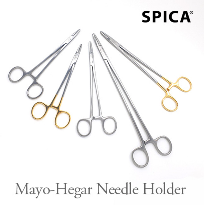 스피카 메이요헤가 니들홀더 텅스텐 Mayo Hegar Needle holder, 1개, S8-44TC (16cm)