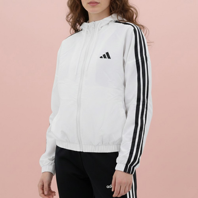 아디다스 여성 윈드브레이커 바람막이 자켓 후드집업 트레이닝 아우터 윈드러너 런닝 조깅 등산 기능성 점퍼