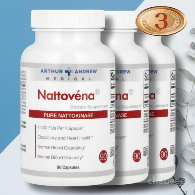 아서앤드류 나토키나제 나토키나아제 Nattokinase 4000 90캡슐 3개