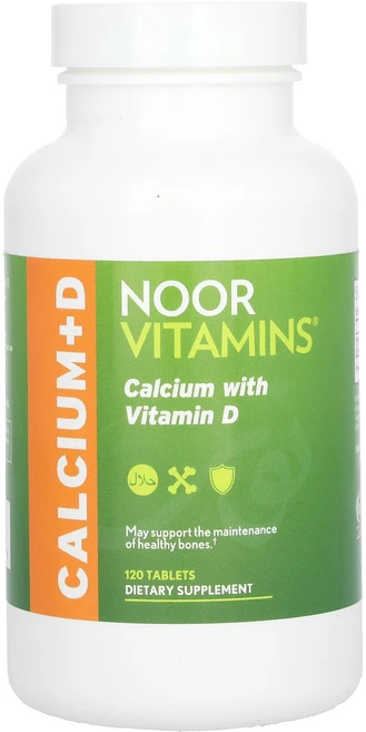 Noor Vitamins 비타민D 함유 칼슘 120정, 1개 - 쿠팡