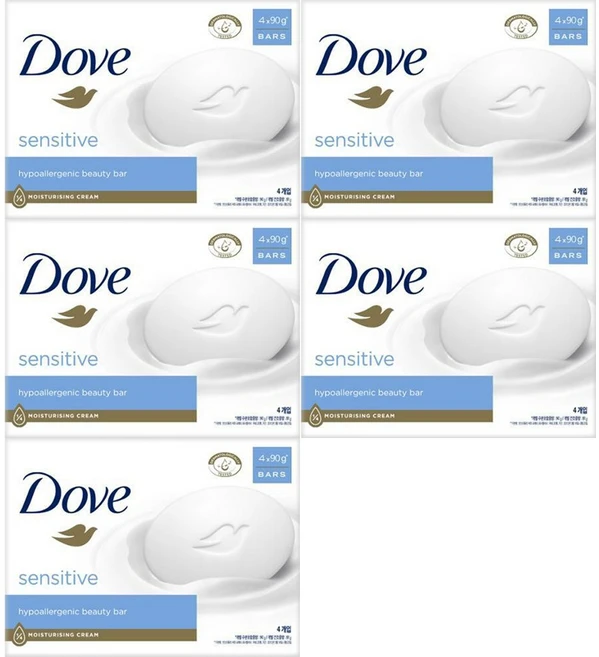 도브 센스티브바 100g 비누 뷰티바 (독일산), 90g, 5개입 - 쿠팡