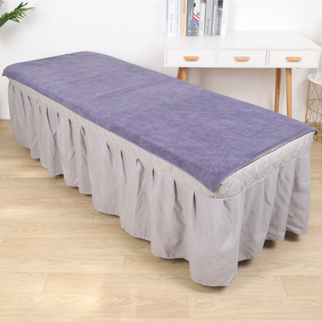 [로이스] 극세사 대형 시트타올 / 이불 100x200cm 마사지베드 침대용 큰 수건 대형수건, 3개, 그레이