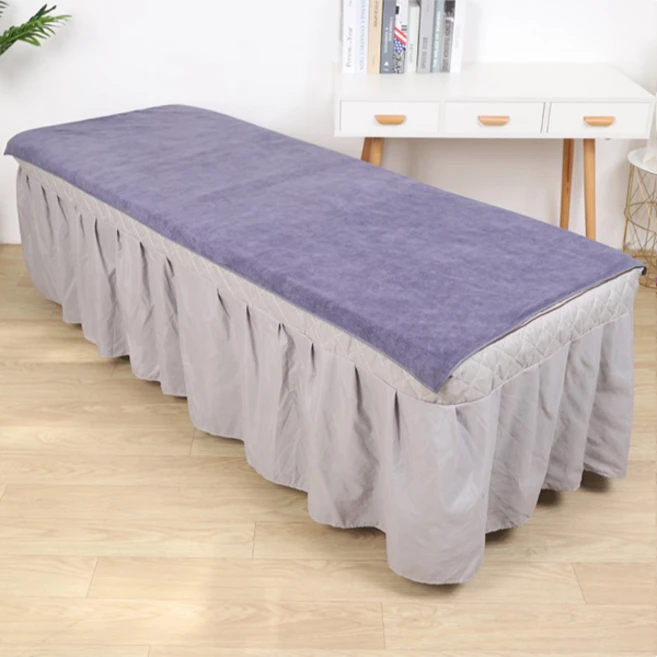 [로이스] 극세사 대형 시트타올 / 이불 100x200cm 마사지베드 침대용 큰 수건 대형수건, 1개, 그레이 - 쿠팡