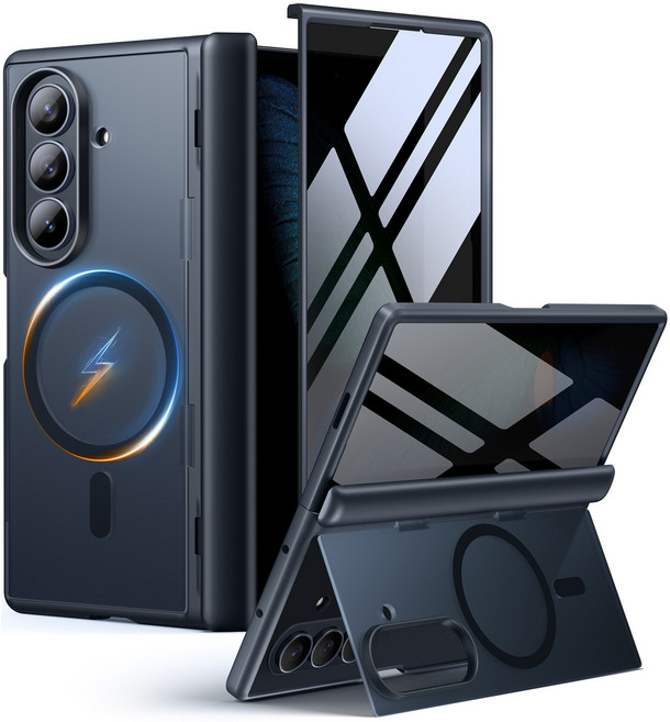 모보시 힌지 보호 맥세이프 호환 스탠드 풀커버 휴대폰 케이스