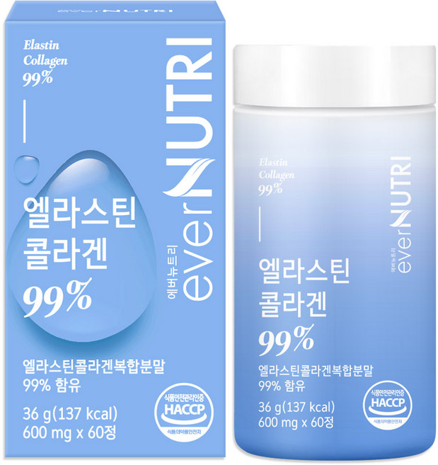 에버뉴트리 엘라스틴 저분자 피쉬콜라겐 99%, 1개, 60정